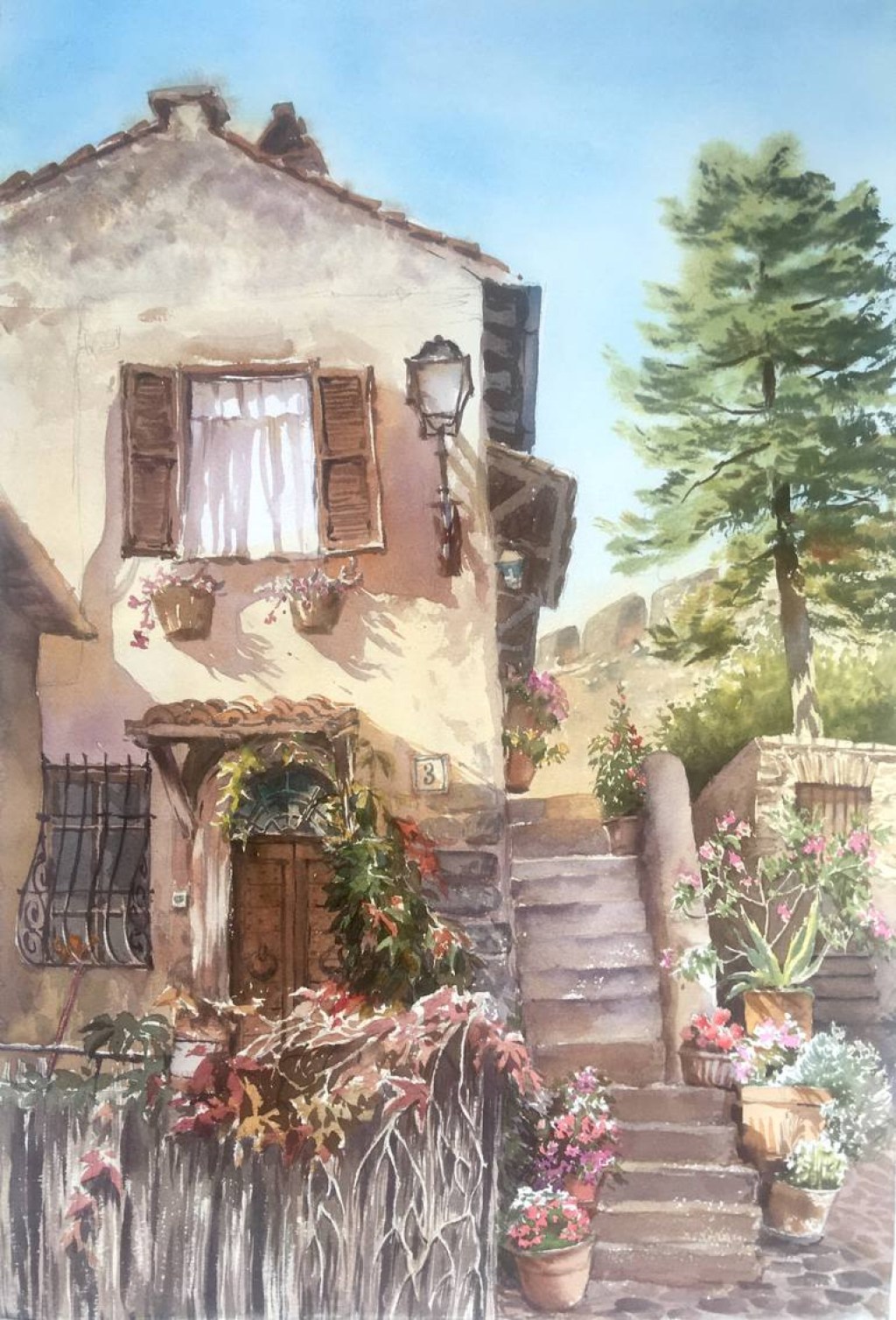 Picture of: Italian house Painting by Eva Vlady  Saatchi Art