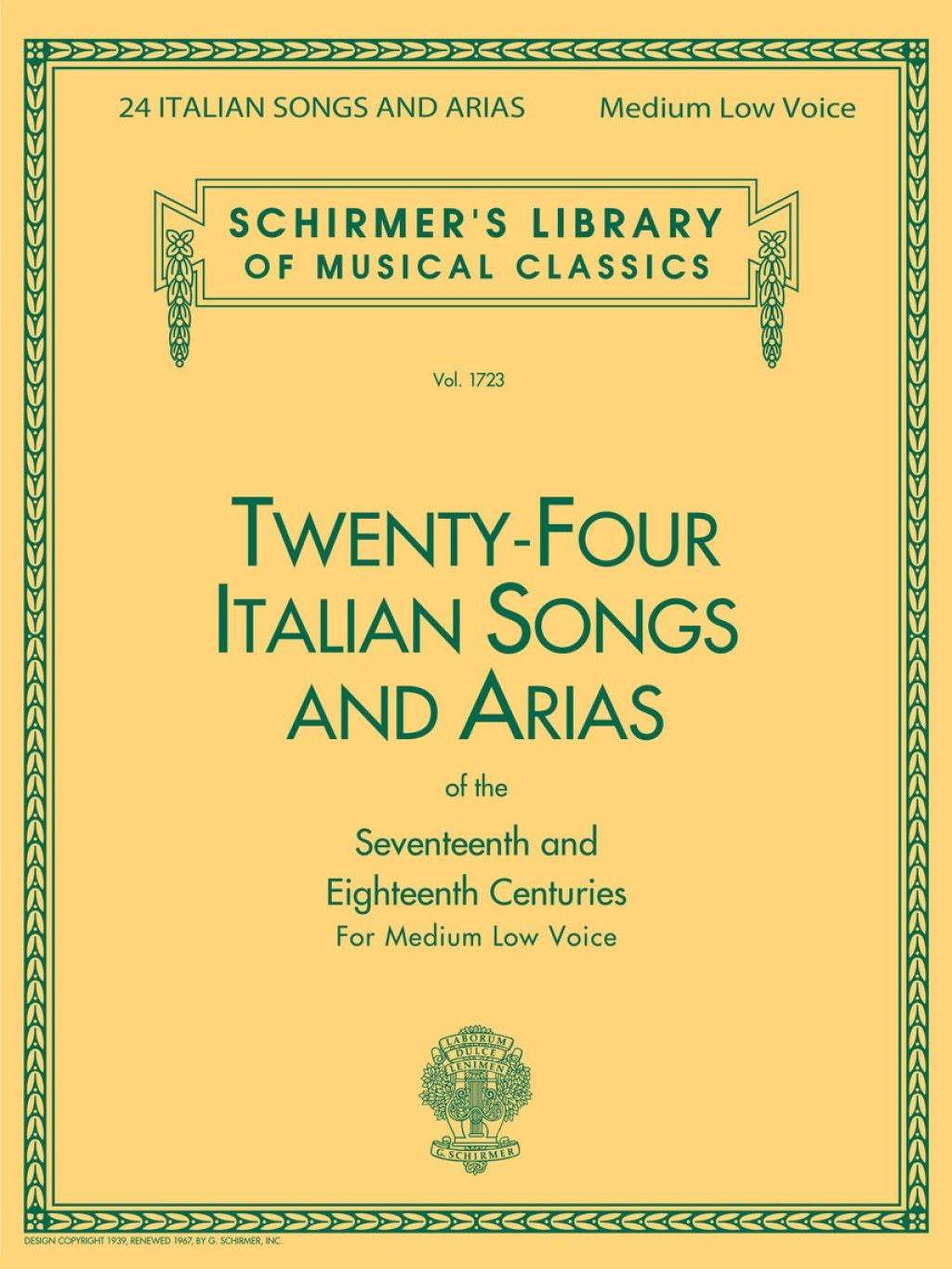 Picture of: Italian Songs & Arias of the th & th Centuries by Hal