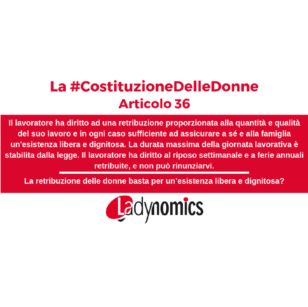 Picture of: La #CostituzioneDelleDonne Articolo : La retribuzione delle