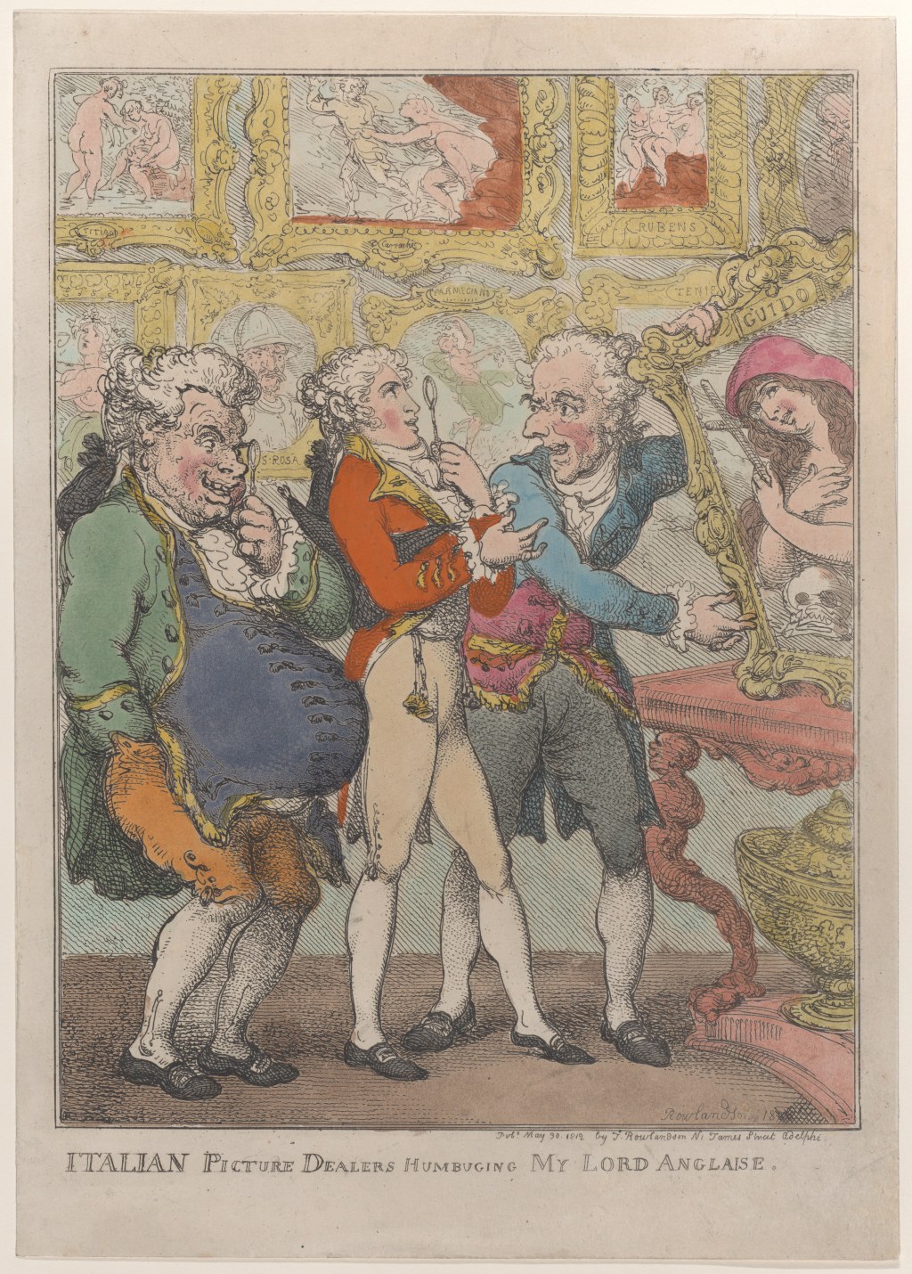 Picture of: Thomas Rowlandson  Italian Picture Dealers Humbugging My Lord